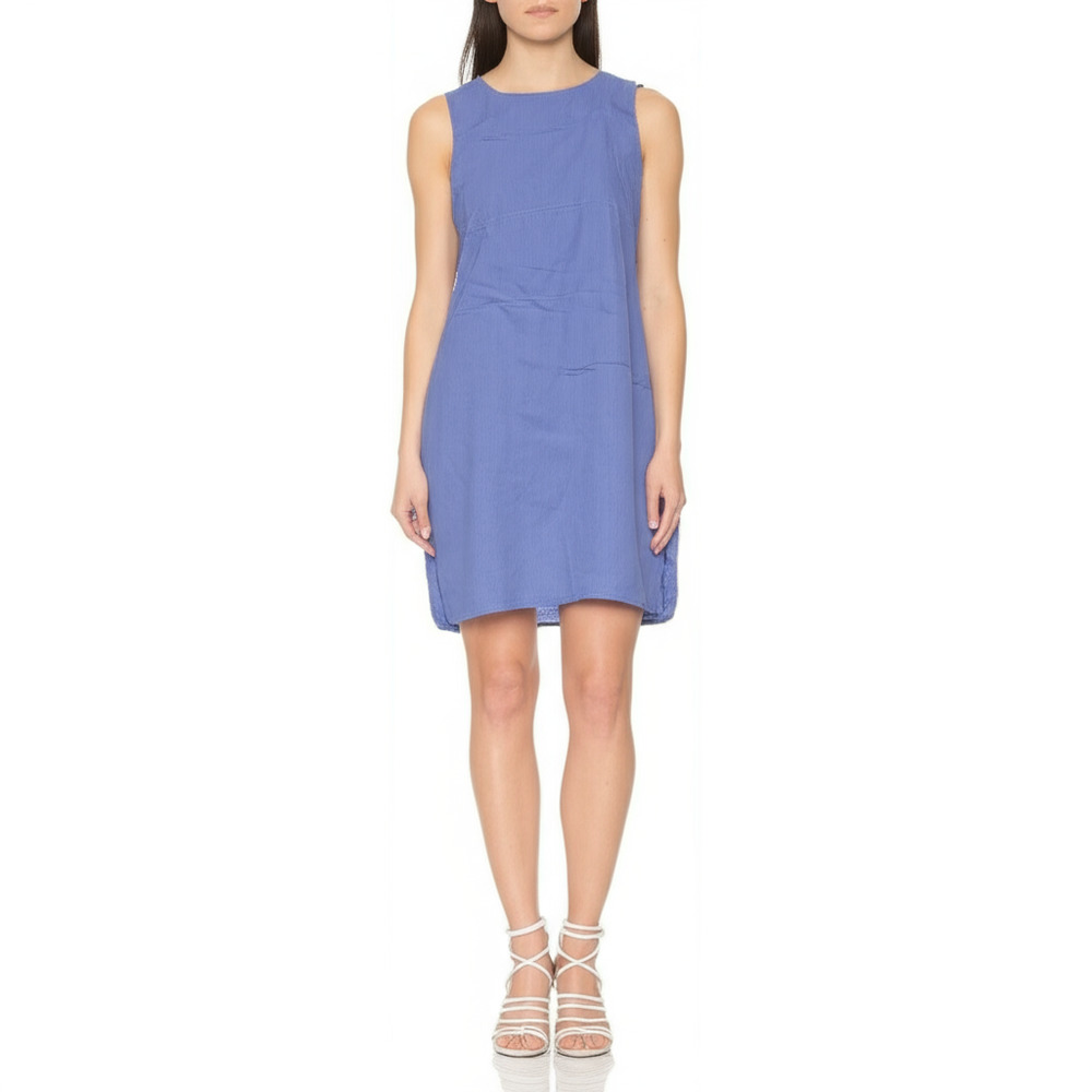 POSITIVE Attitude Women's Dress Size 16 Periwinkle Sleeveless Linen Casual